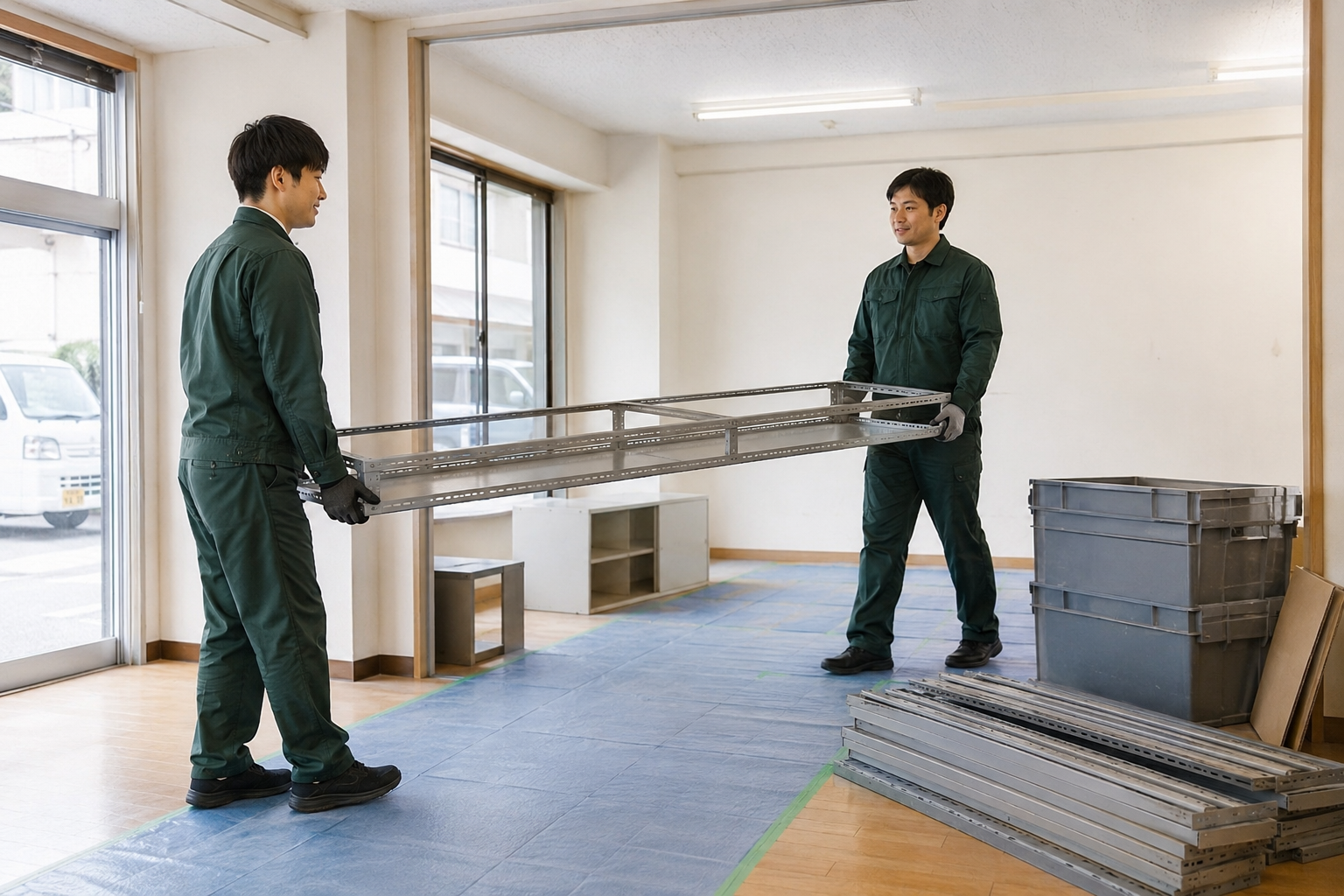 店舗退去時の片付け作業