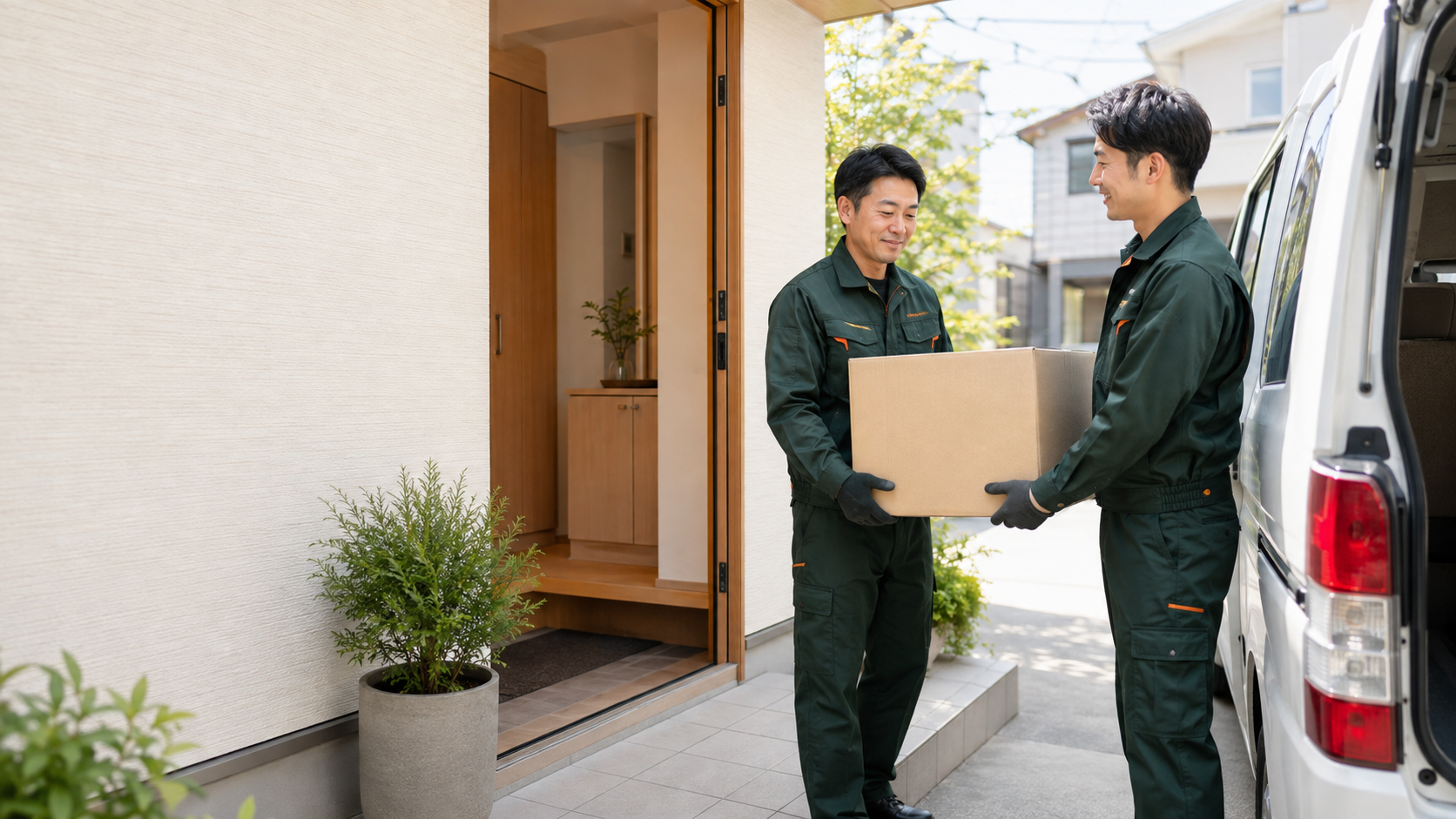 片付け作業を行うラッシュのスタッフ